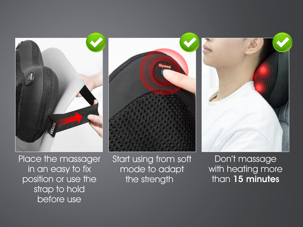 VOYOR Neck Massager Shiatsu Deep Tissue Dual Trigger Point Shoulder  Massager for Pain Relief, Ergonomic Handle Design, Lightweight & Portable  MS110