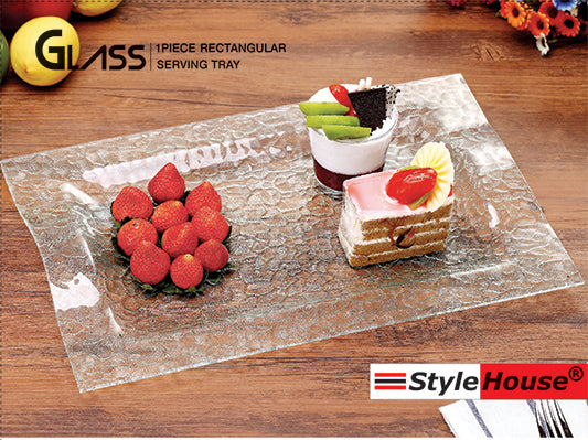 Rectangular Glass Serving Tray