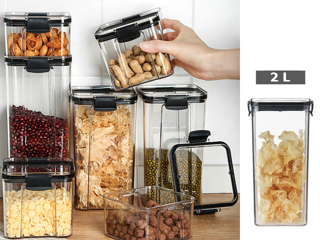 Acrylic Airtight Squared Food Jar 2 L