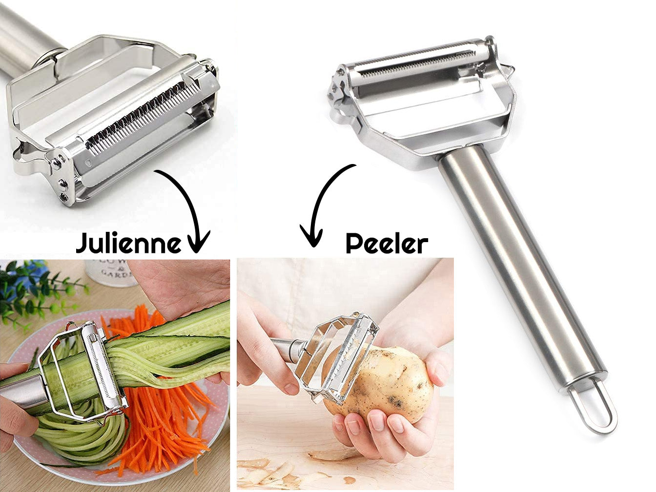 2 in 1 High Quality SS Peeler