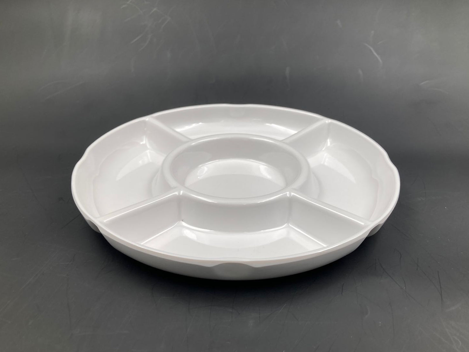 5 compartments divided dish 12