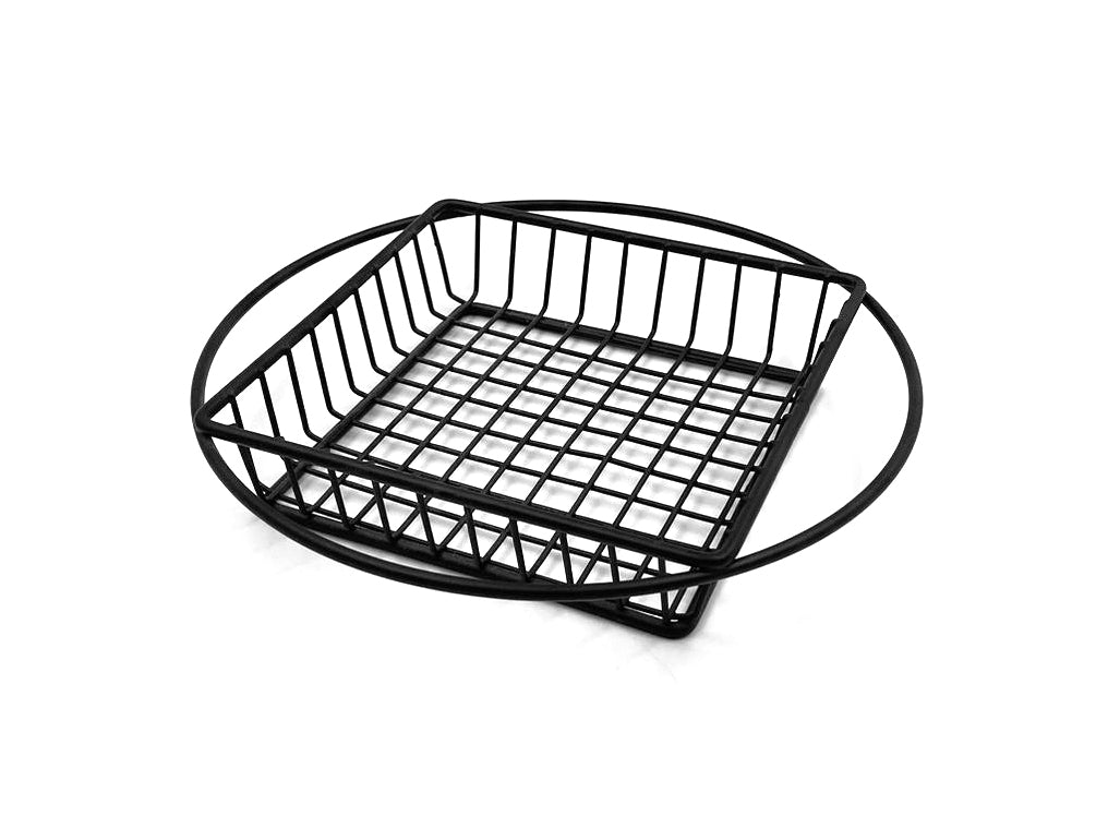 Black Round Serving Basket 20.5 cm