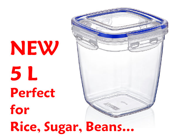 5000 ml Deep Seal Square Container