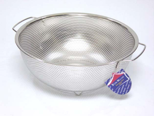 Stainless Steel punching colander; 28.5 cm