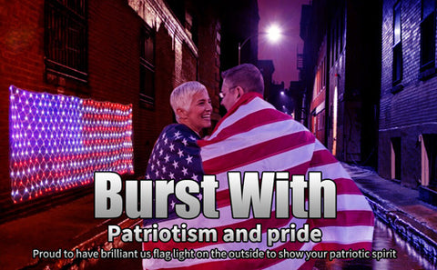 American FLAG LED STRING Outdoor Lamp