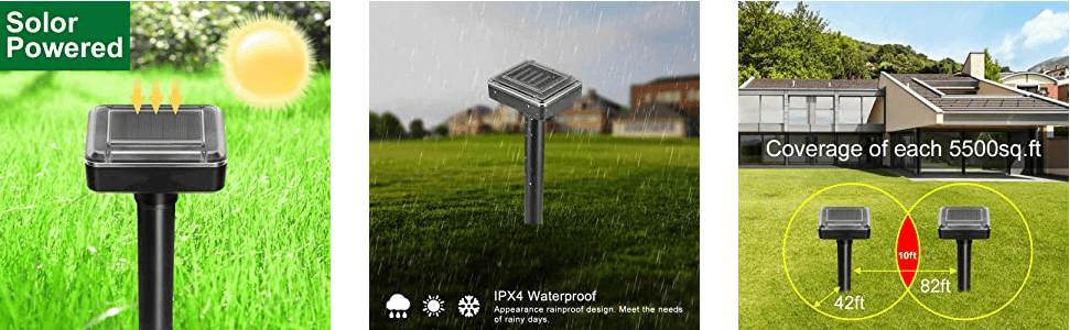 Solar Powered Ultrasonic Gopher/Rodent/Vole Repellent