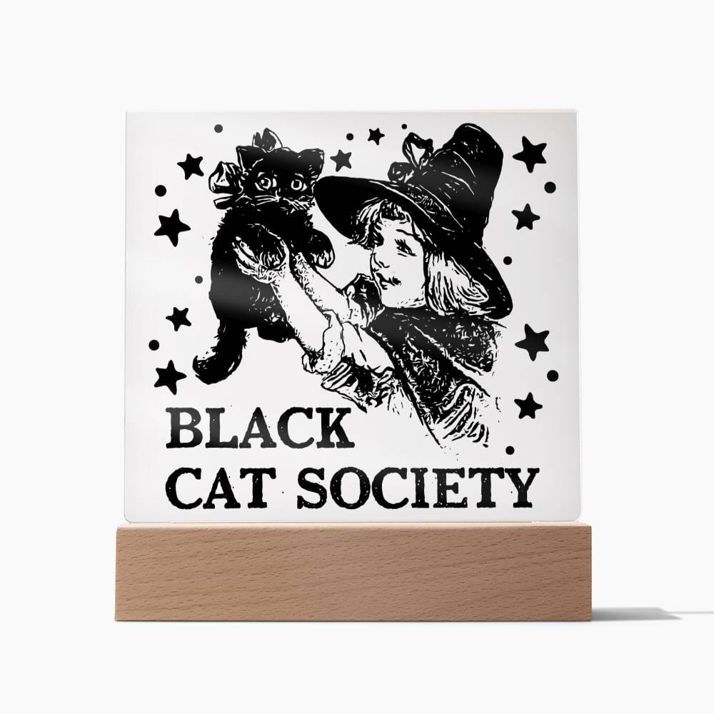 Halloween Collection - Black Cat Society Acrylic Plaque