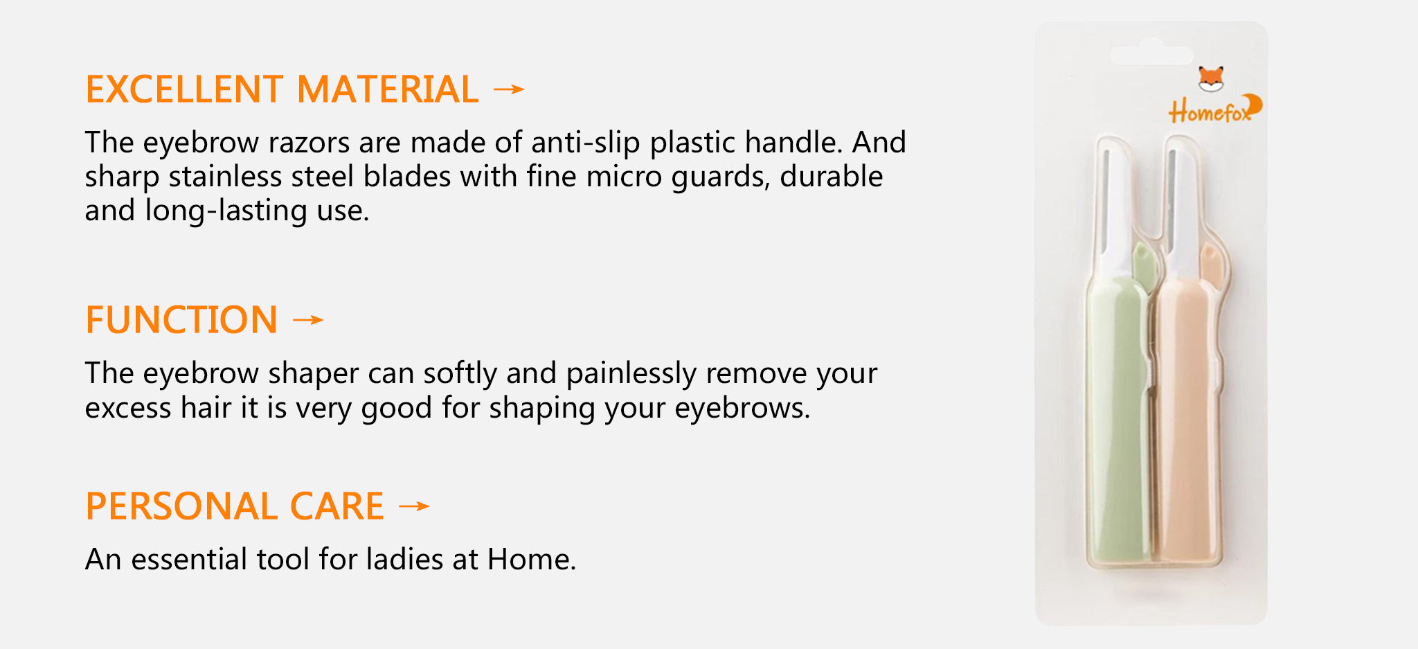 2 Pack Eyebrow Razor Trimmer