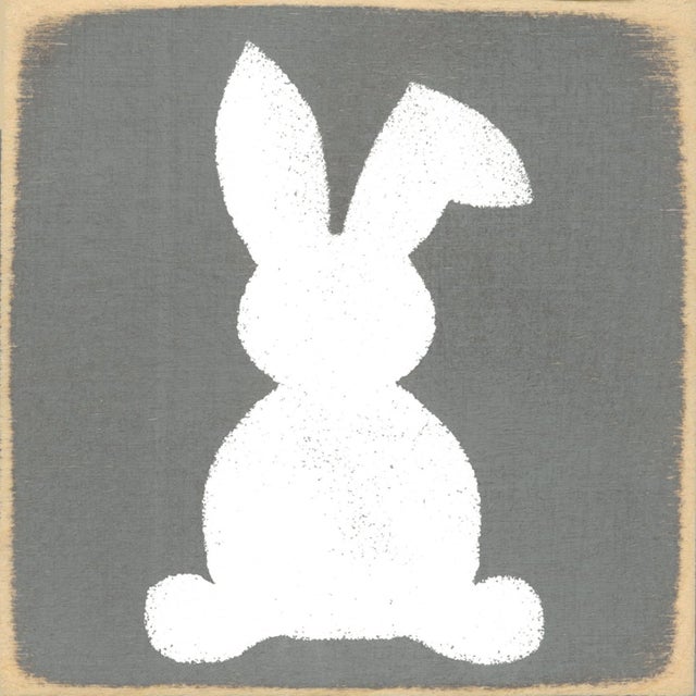 Cottontail (Pewter) Handmade Mini Sign