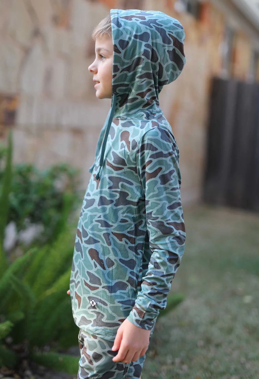 Burlebo Youth Retro Duck Camo Hoodie