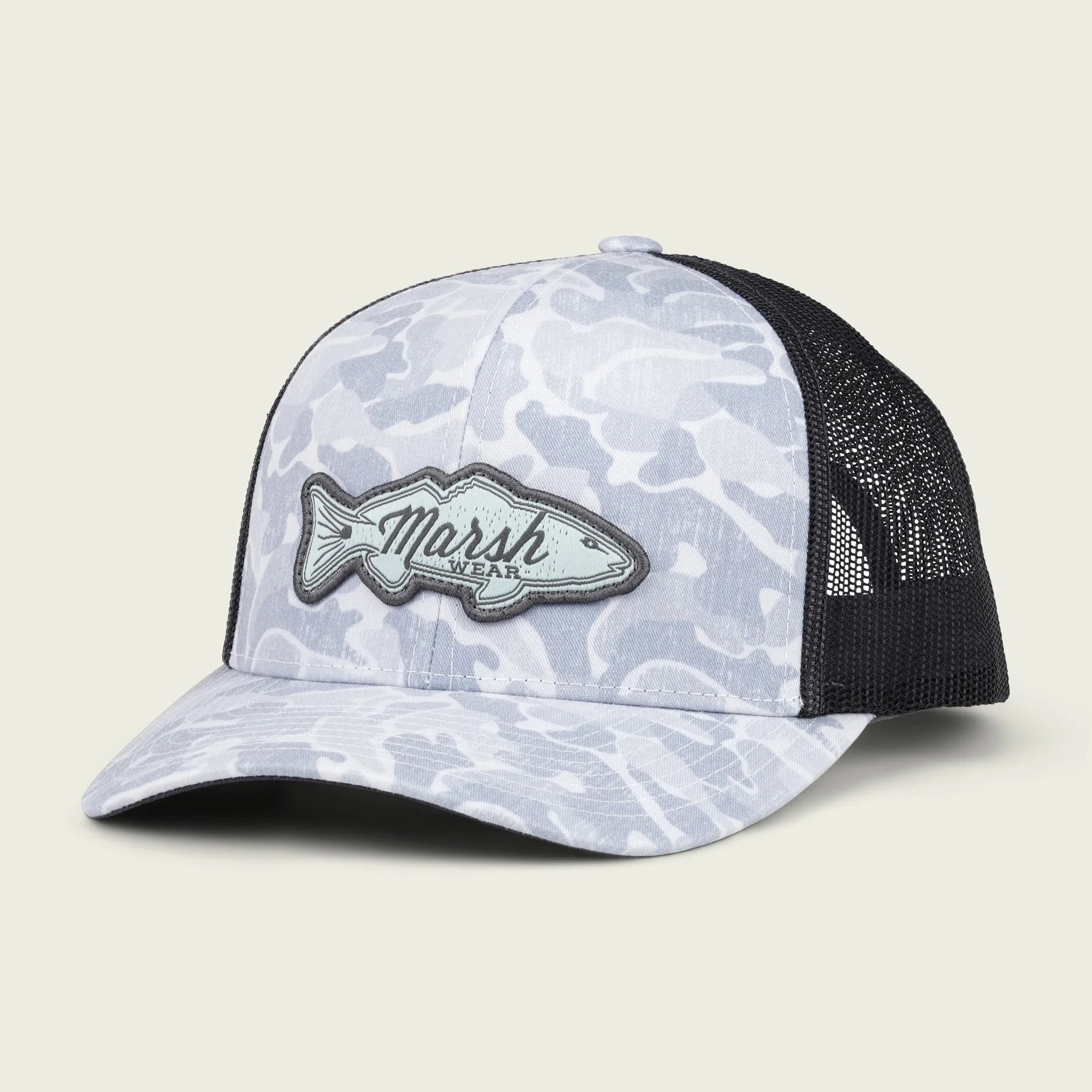 Marsh Wear Redfish Logo Trucker- Hazy Copahee Camo