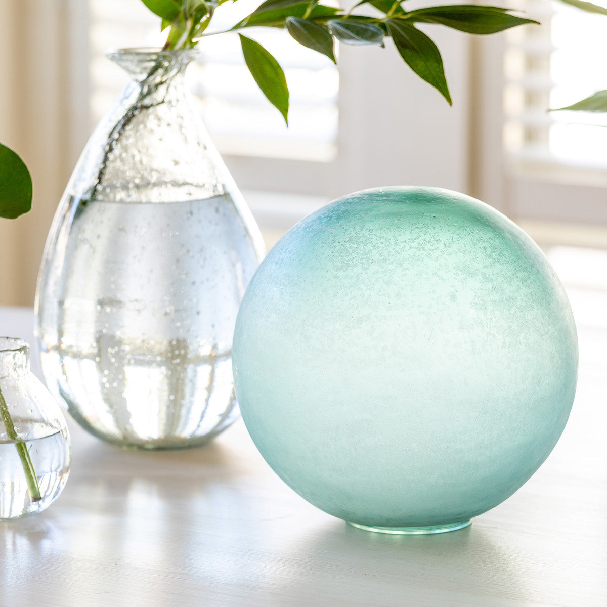 Sea Glass Decorative Orb Large
