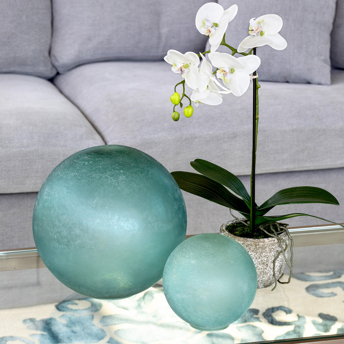 Sea Glass Decorative Orb Large