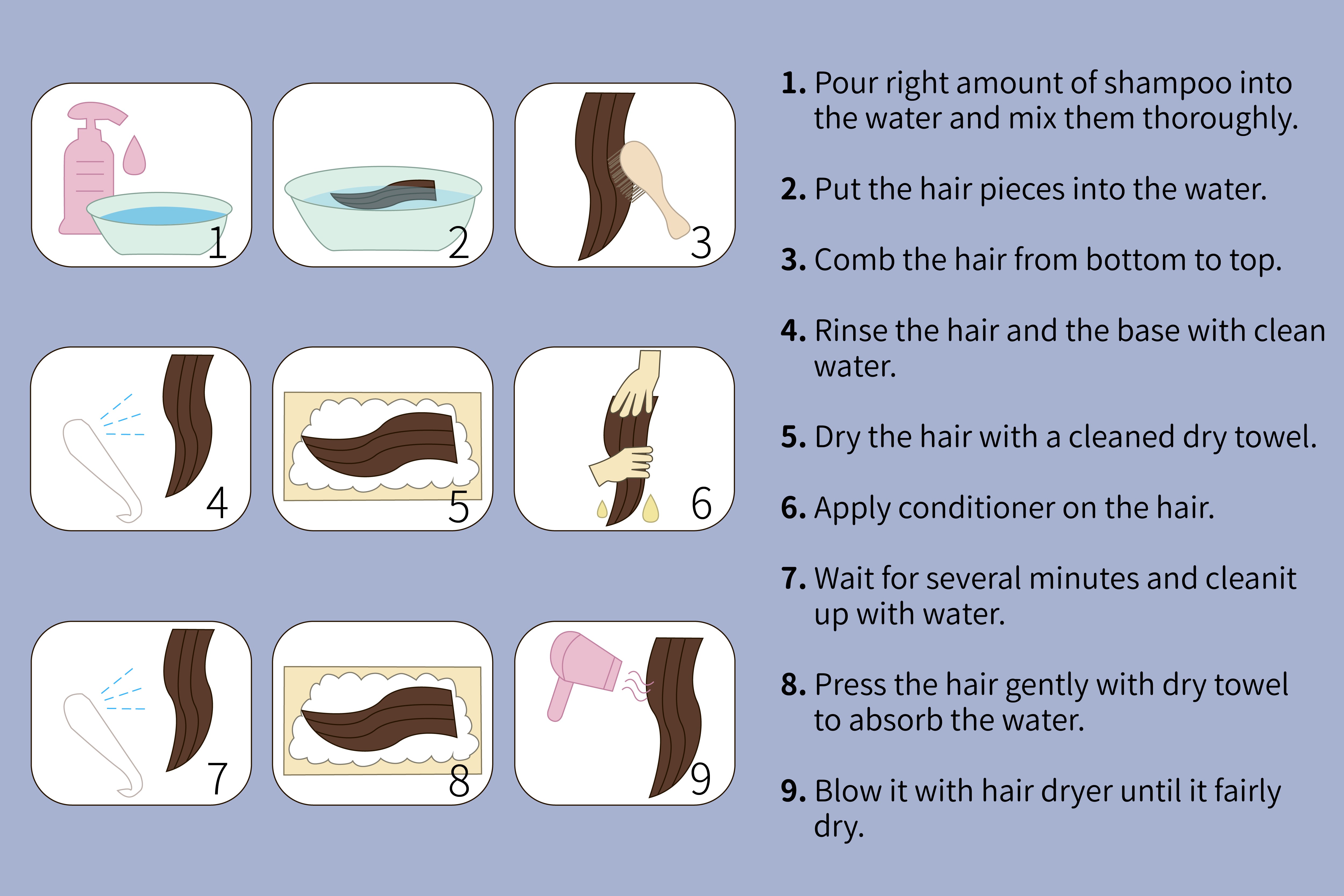 how to wash hairpieces