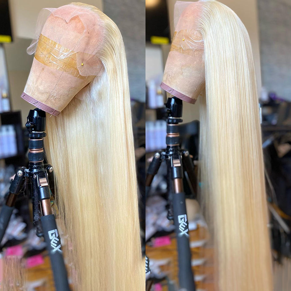 613 Blonde Human Hair Lace Frontal Wig