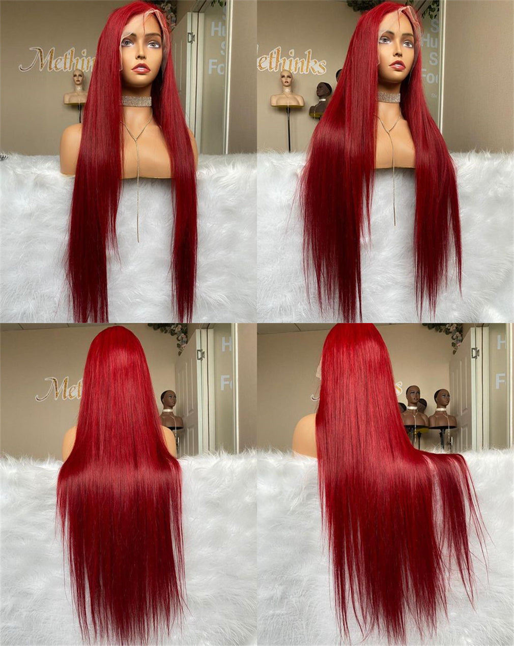 Burgundy Color Human Hair Hd Lace Front Wig