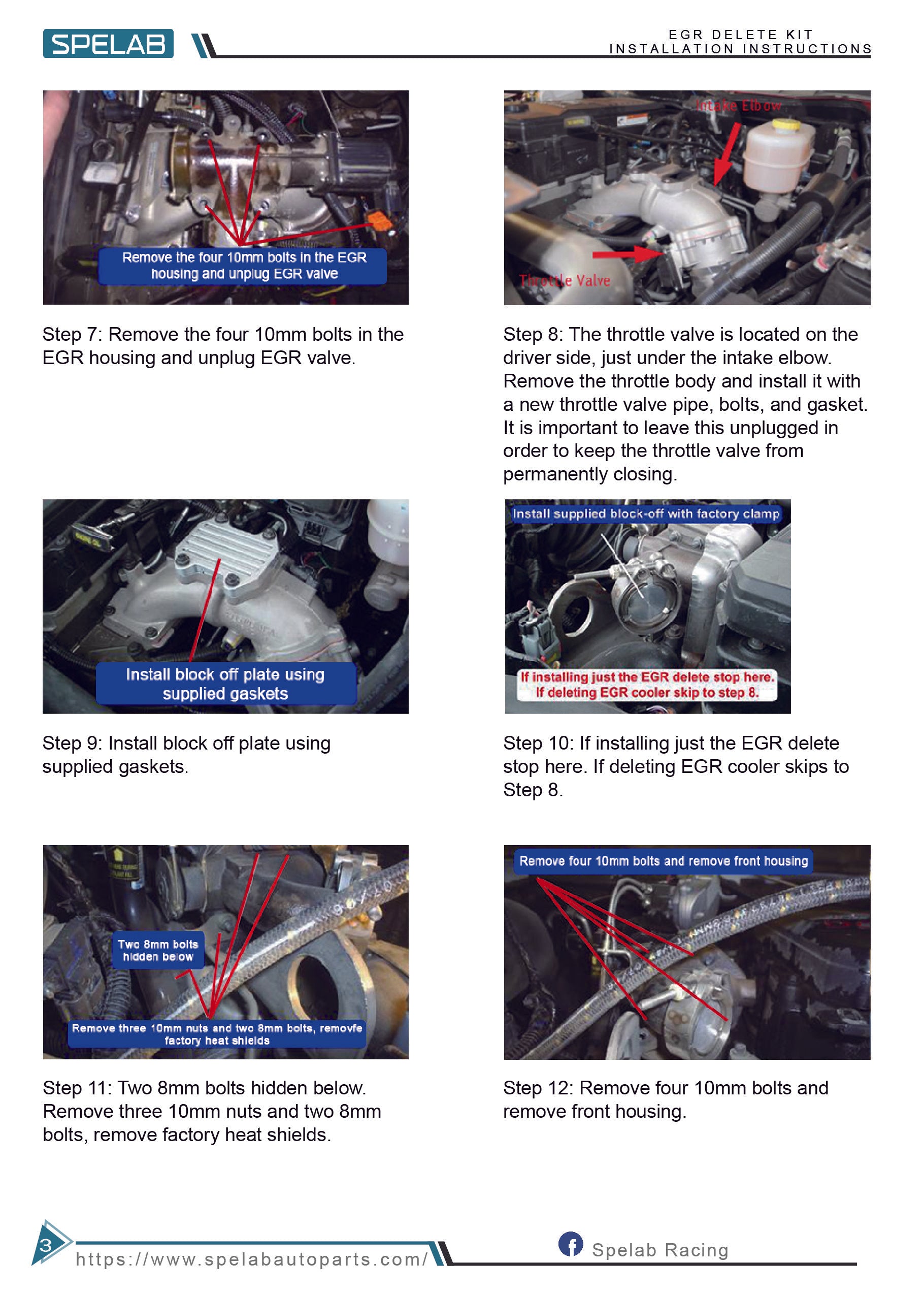2013-2018 Dodge Ram 6.7L Cummins Diesel EGR Delete Kit Installation instructions