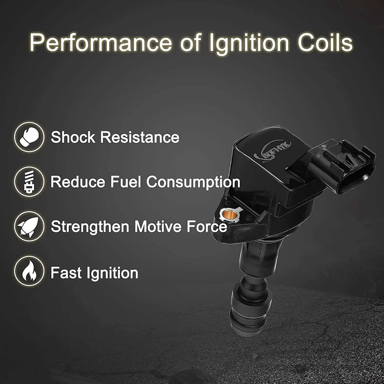 Ignition Coil Pack for 2006-2017 Chevrolet 2.4L 2.2L 2.0L Turbo Chevy Malibu HHR Cobalt Equinox GMC Terrain Pontiac G6 D522C 12638824 12578224 UF491 4PCS