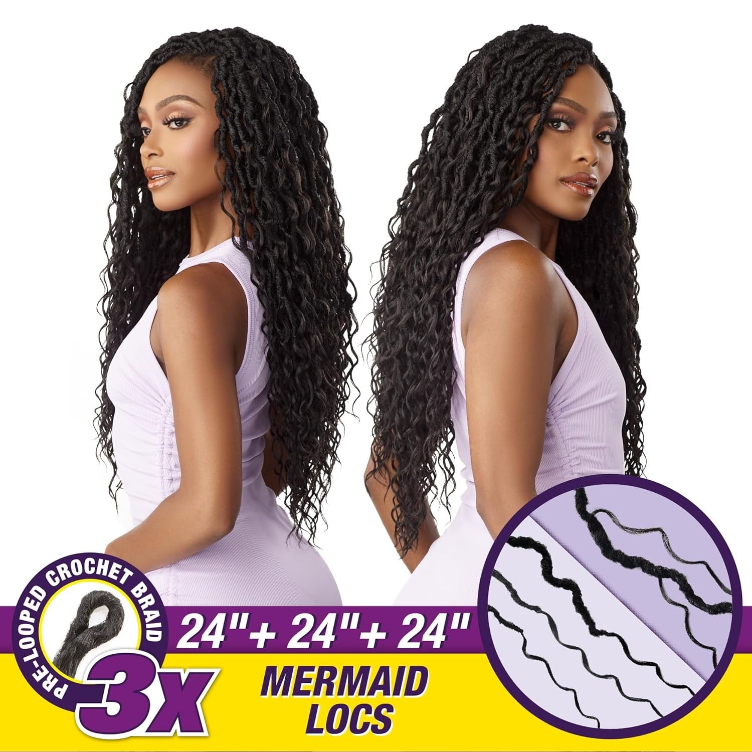 Sensationnel Lulutress Pre-looped 3x Mermaid Locs 24