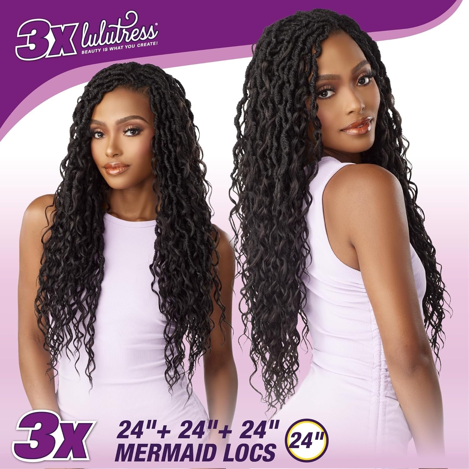 Sensationnel Lulutress Pre-looped 3x Mermaid Locs 24