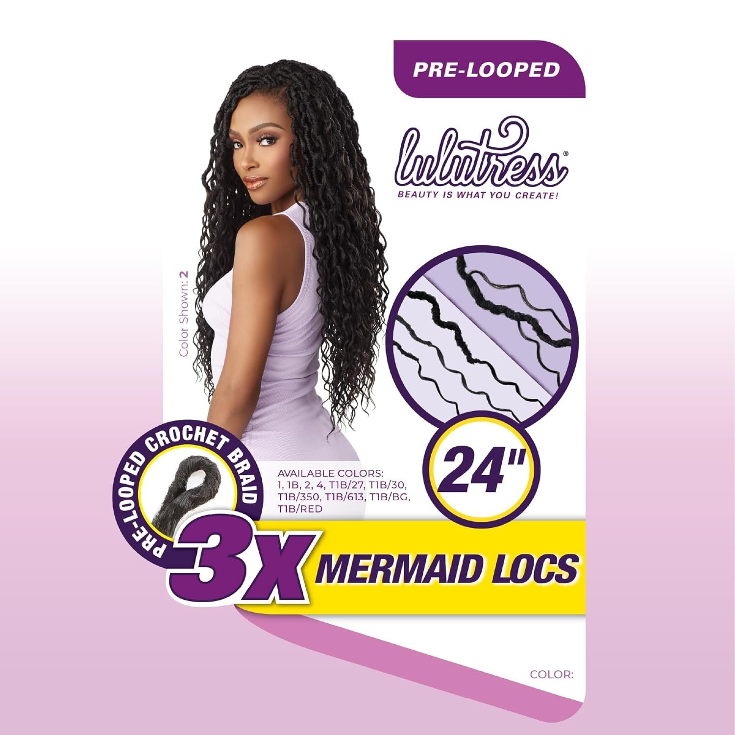 Sensationnel Lulutress Pre-looped 3x Mermaid Locs 24