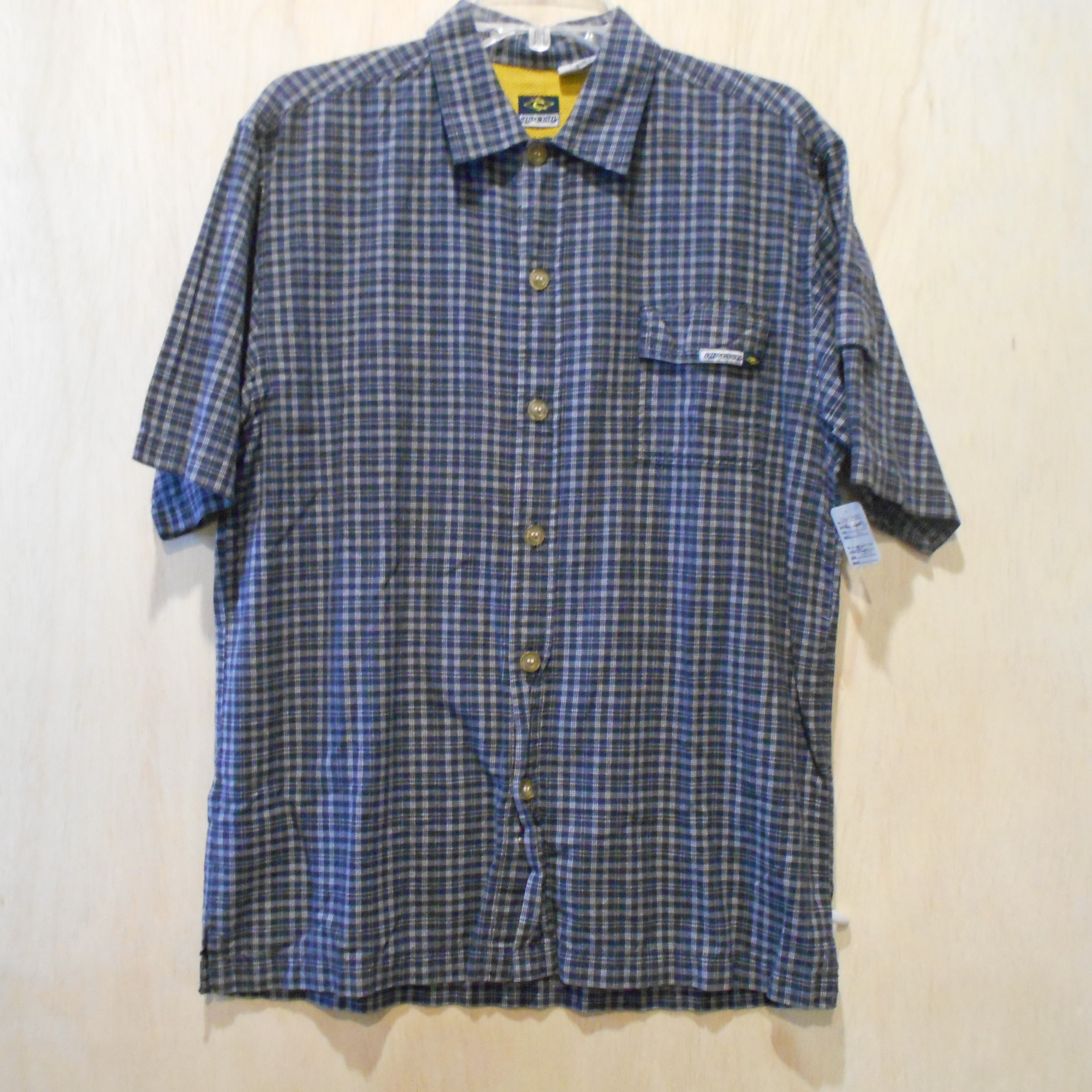 Rip Curl Vintage Plaid Short Sleeve Button-Up Woven