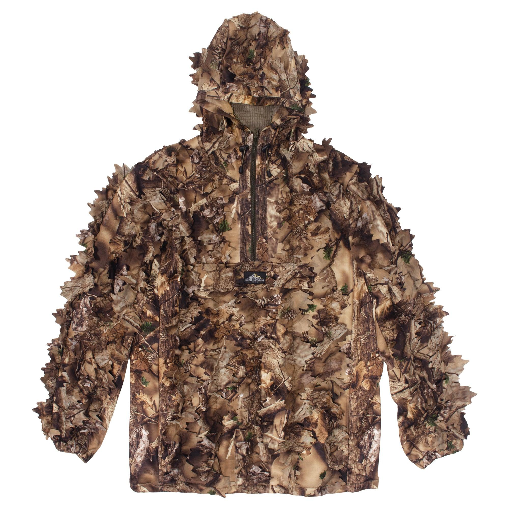 NMG Solid Shell Mid-Weight 1/4 Zip Leafy Jacket With Hood and Kangaroo Pouch