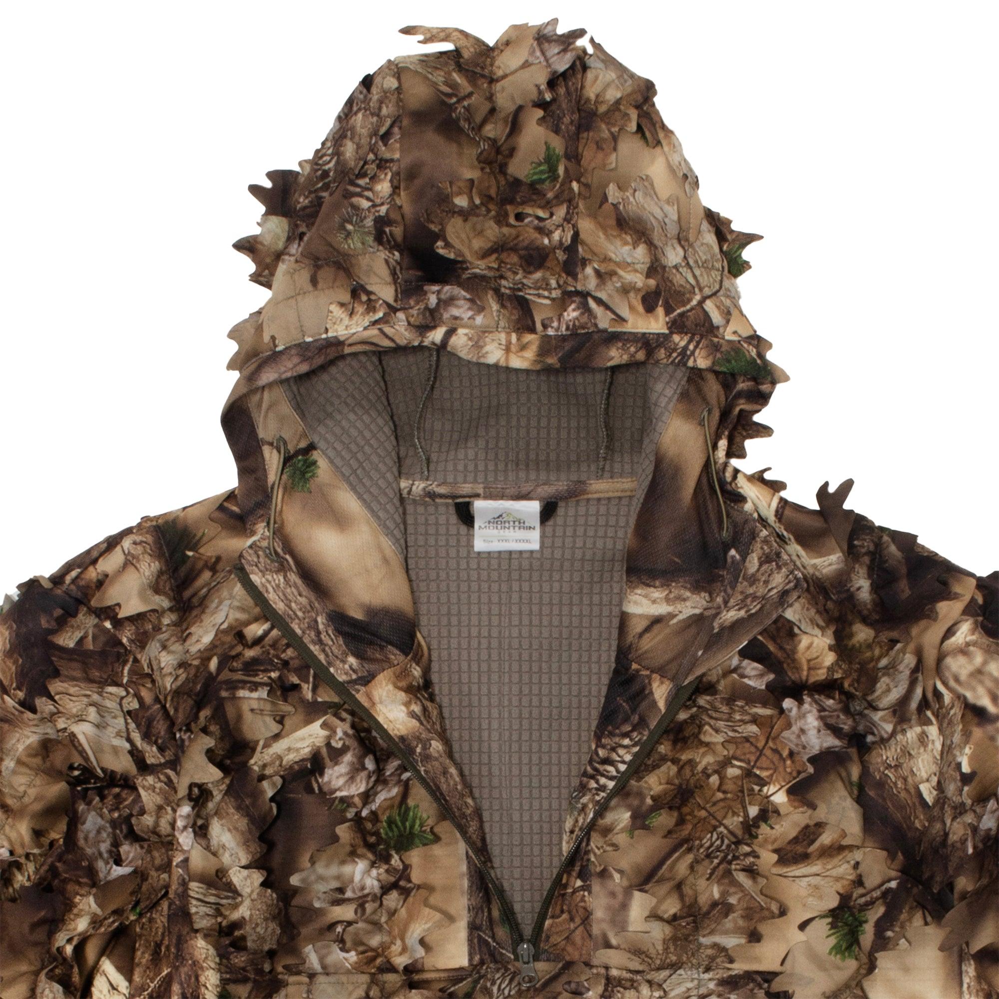 NMG Solid Shell Mid-Weight 1/4 Zip Leafy Jacket With Hood and Kangaroo Pouch