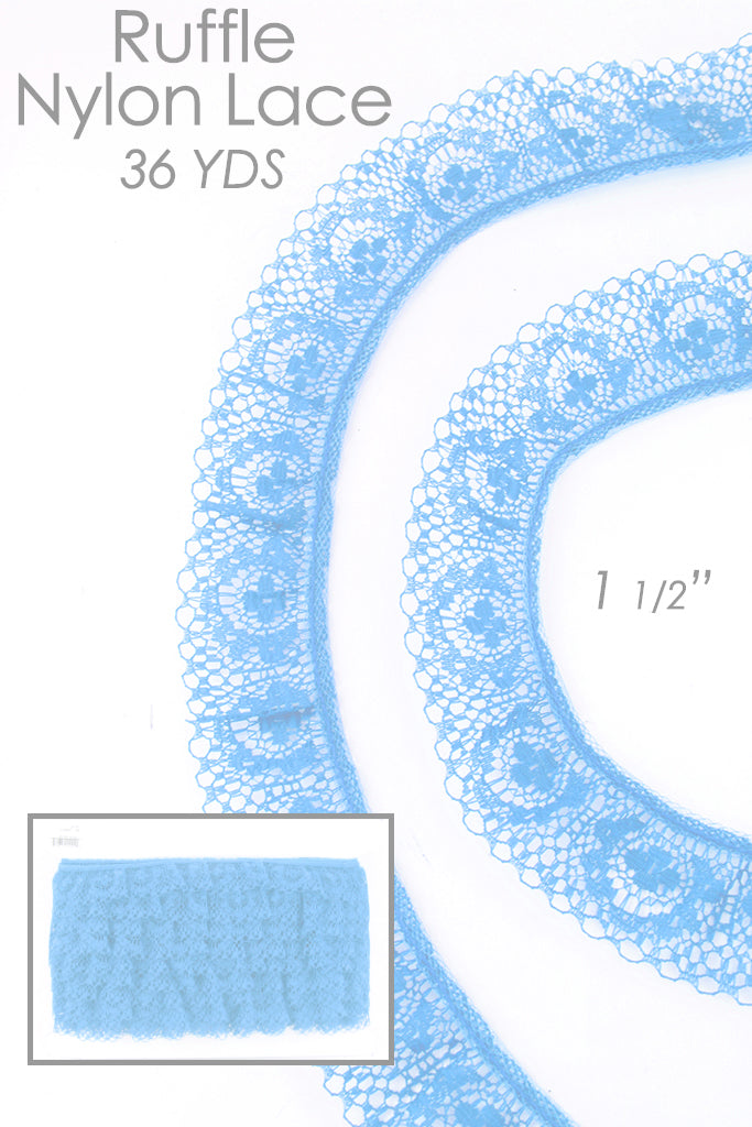 RUFFLE NYLON LACE (YDS)