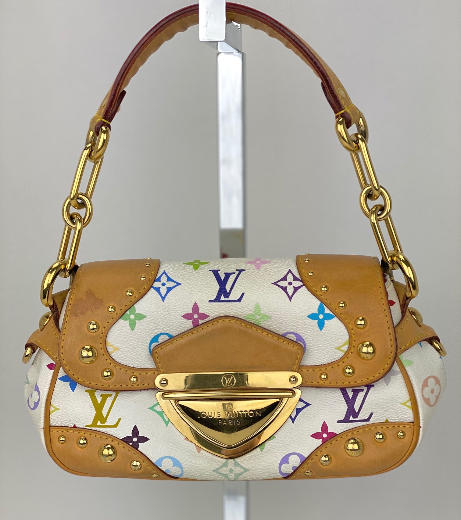 LOUIS VUITTON Monogram Multicolor Marilyn White Hand Shoulder Bag M40127