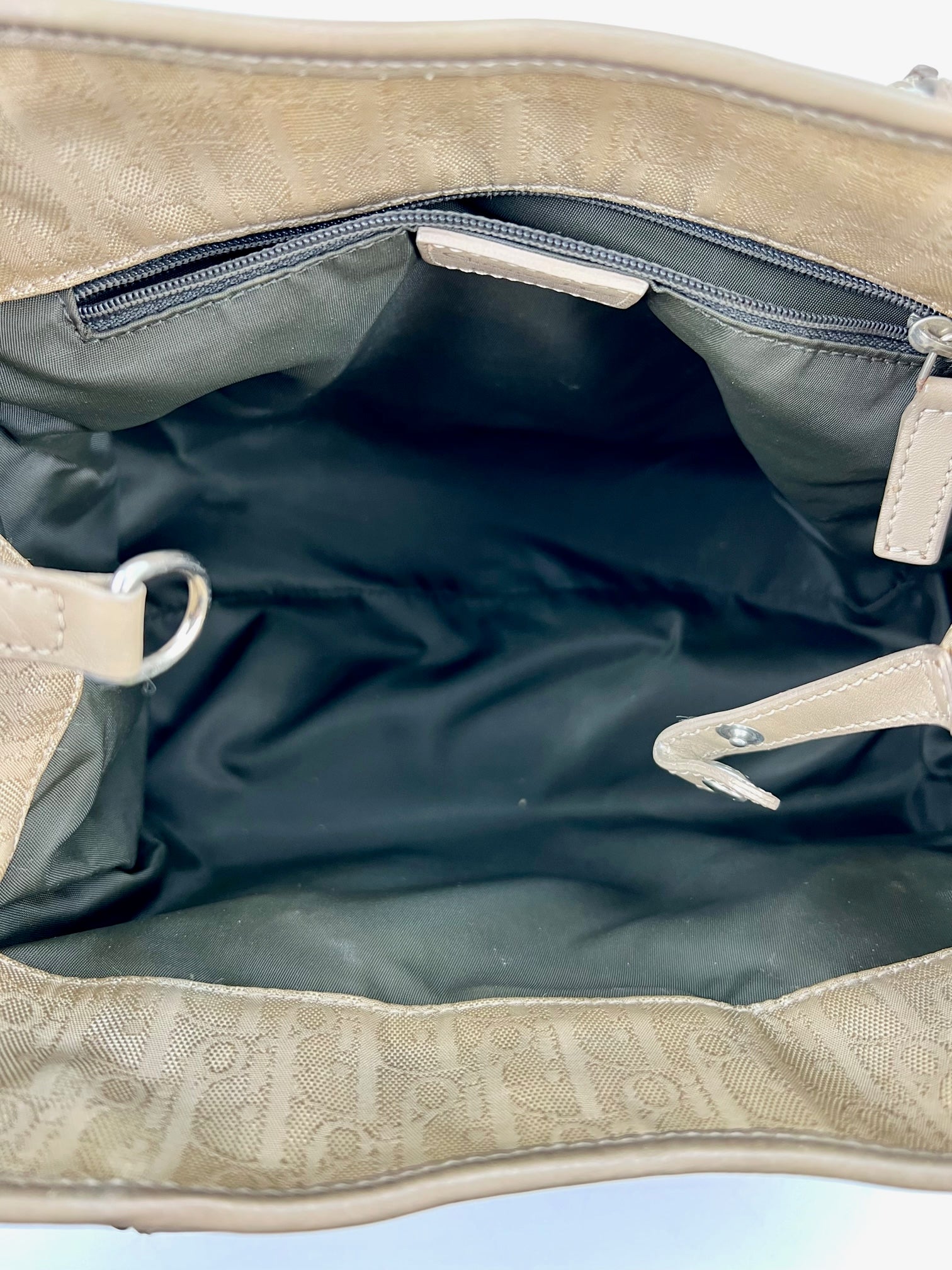 Christian Dior Diorissimo Canvas Small Beige Tote Bag