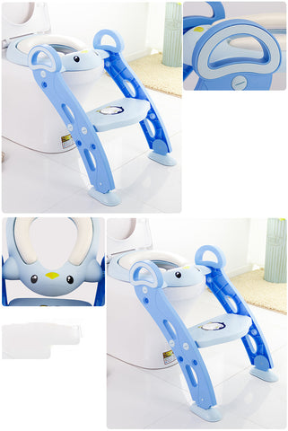 Potty Training Baby Toilet Seat with Step Stool Ladder for Kids-friendly