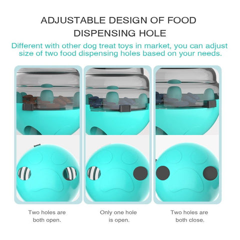 Dog Treat Toys Pets IQ Treat-Dispensing Ball Toys Adjustable Leaky Holes