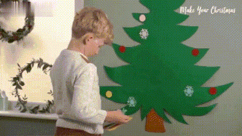 Creative Kids DIY 3D Christmas Tree Family Christmas Decorations