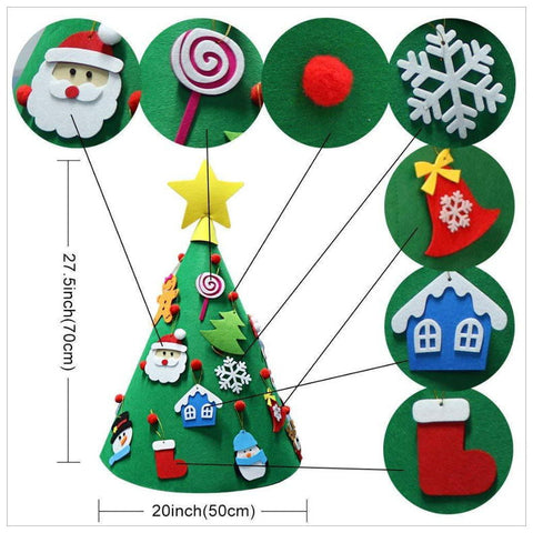 Creative Kids DIY 3D Christmas Tree Family Christmas Decorations