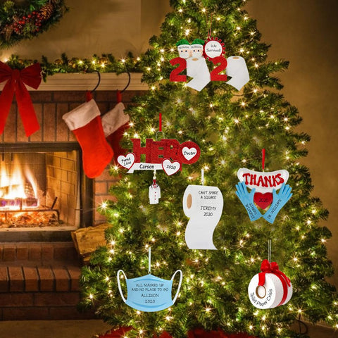 DIY Name Lucky Pendant Personalized Christmas Tree Ornaments