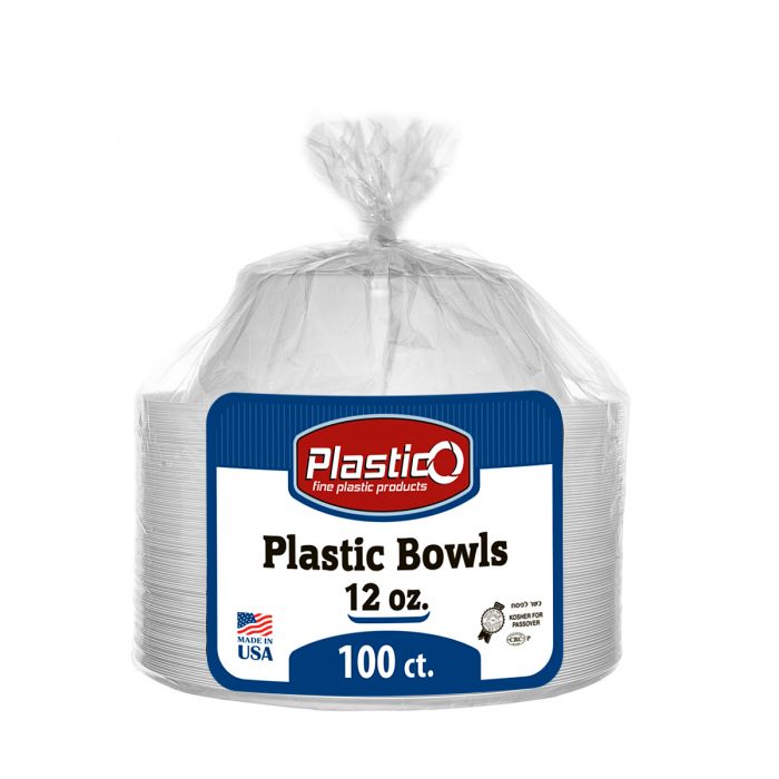 Plastico 12 oz. White Plastic Bowls (800 Count)