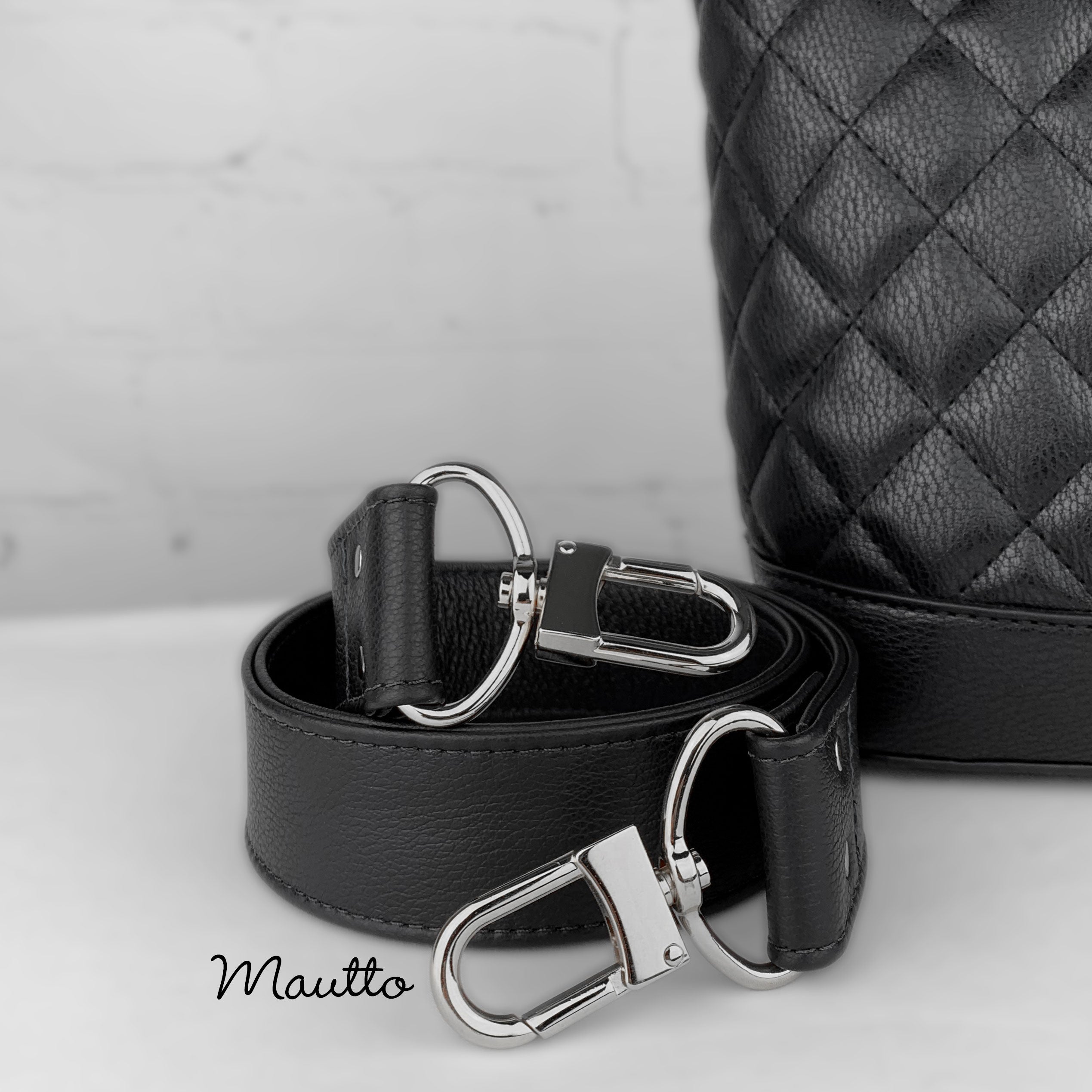 Wide, Leather Shoulder Strap - 30 inch Length, 1.5 inch (38mm) Wide - Choose Silver-tone or Black Connector Style - Modern Colors Collection