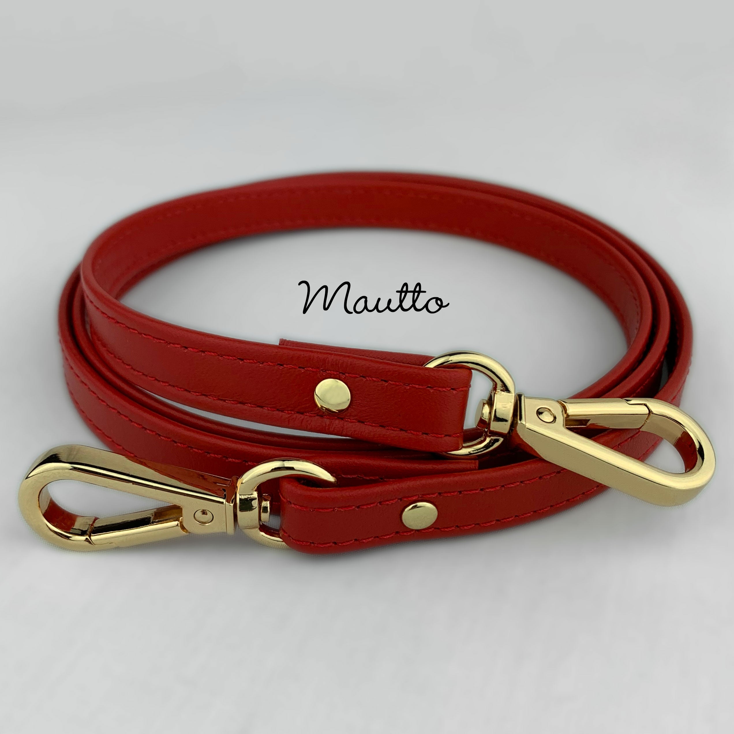 Petite Leather Crossbody Strap (Extra Long) - 60 inch Length, 1/2 inch (13mm) Wide - Choose Gold-tone Connector Style - Modern Colors Collection