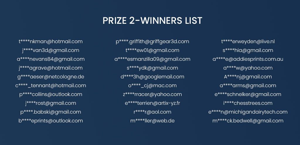 ELEGOO Buy & Get Giveaways- Winners List prize2