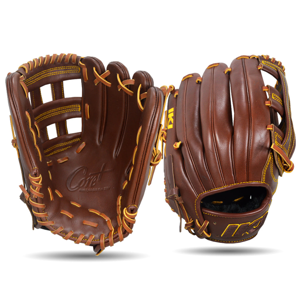 IKJ Core+ Series 12.75 INCH Single Welt Model OUTFIELD Baseball Glove in Mocha for RIGHT-HANDED Thrower