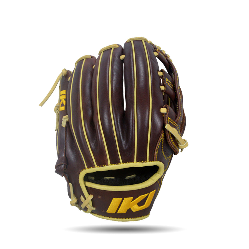 IKJ Core+ Series 11.75 INCH Double Welt Model INFIELD Baseball Glove in Dark Brown for RIGHT-HANDED Thrower