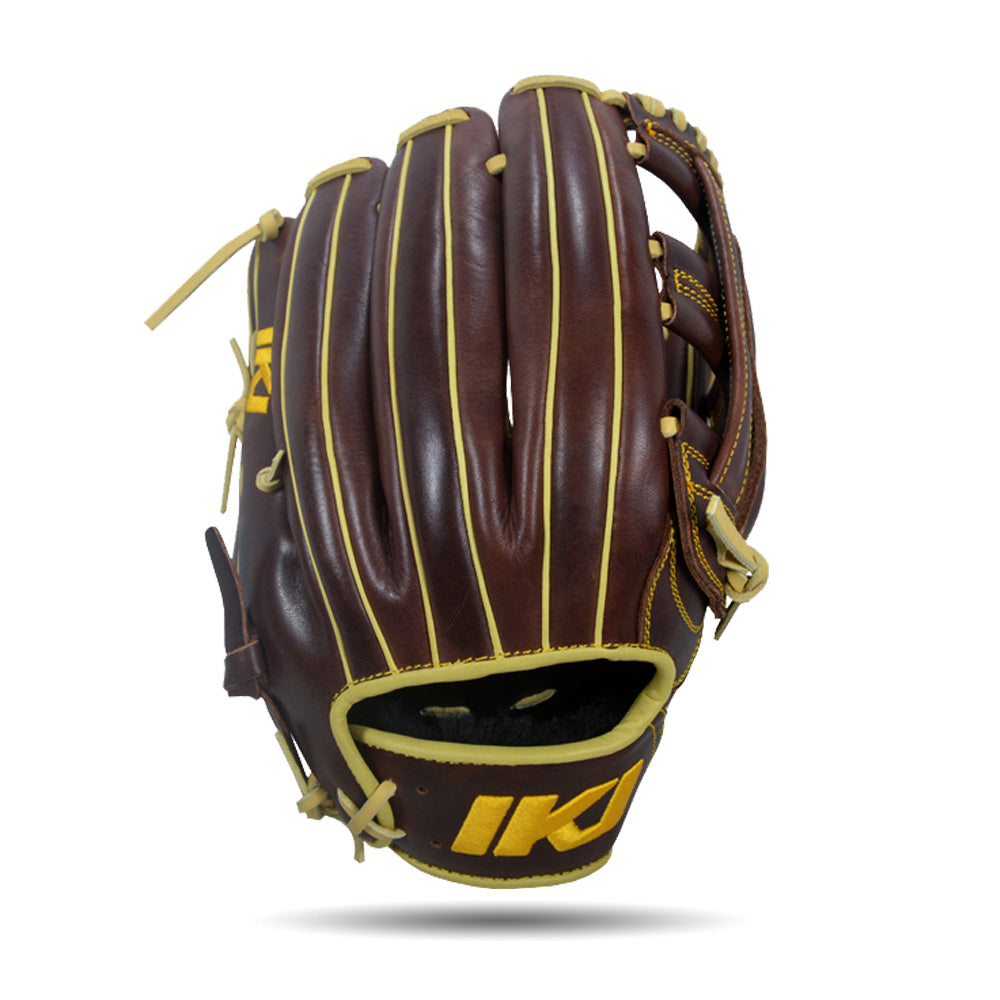 IKJ Core+ Series 12.75 INCH Double Welt Model OUTFIELD Baseball Glove in Dark Brown for RIGHT-HANDED Thrower