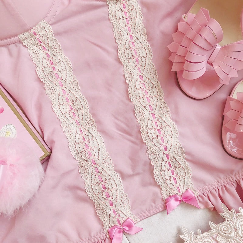 sweet pink candy outwear pink lace vest strap