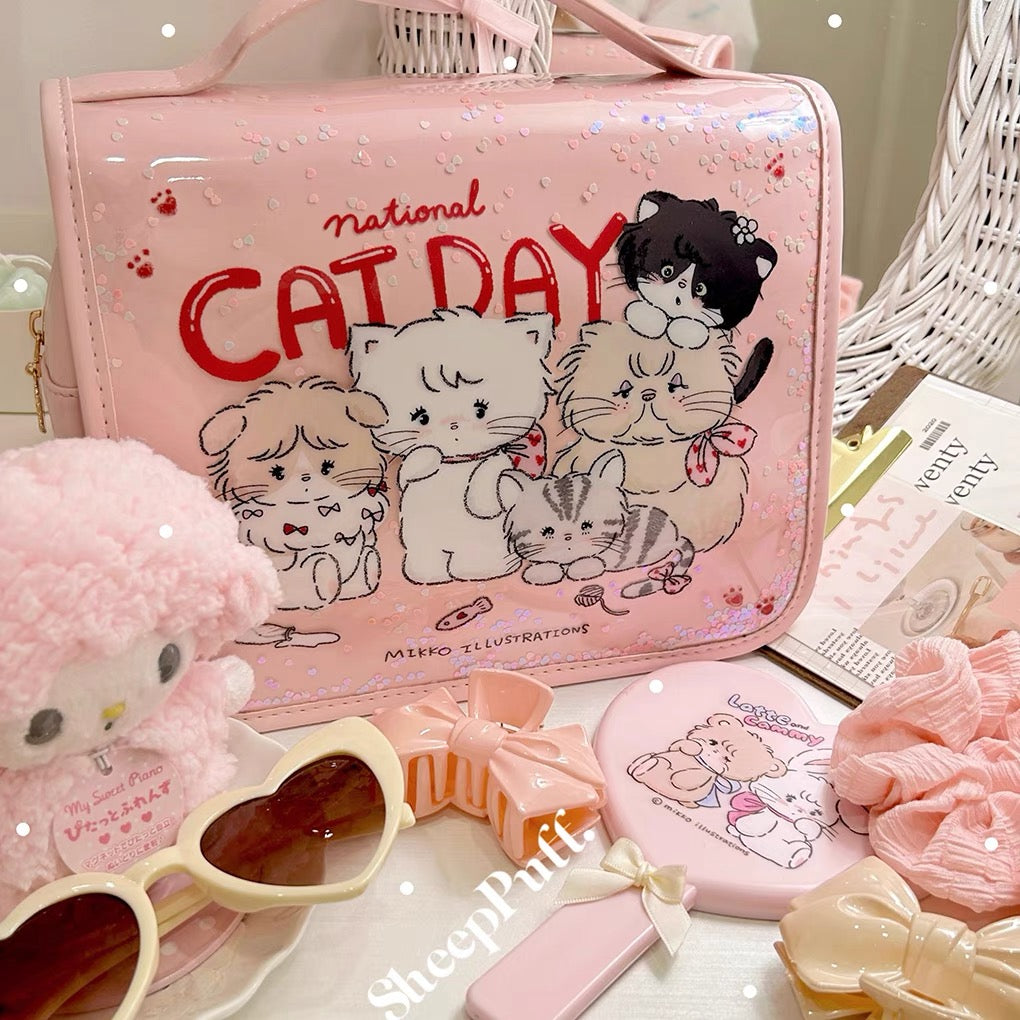 Mikko sheeppuff cat day make up bag