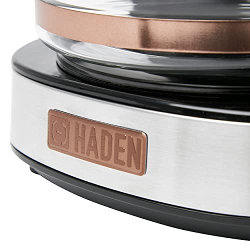 Haden Heritage 12-Cup Programmable Coffee Maker - Steel / Copper