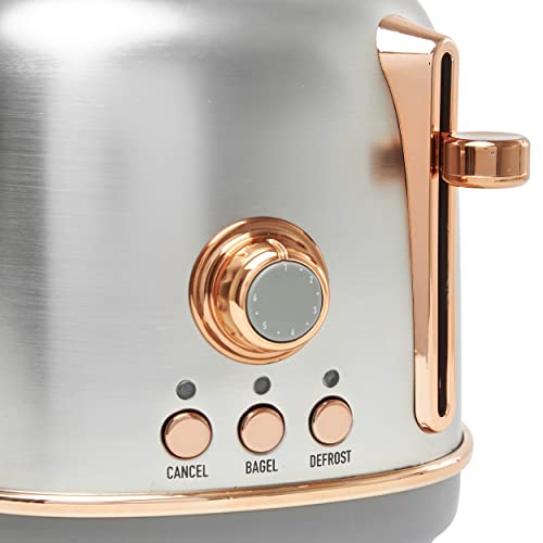 Haden Heritage Stainless Steel 2-Slice Toaster - Steel / Copper