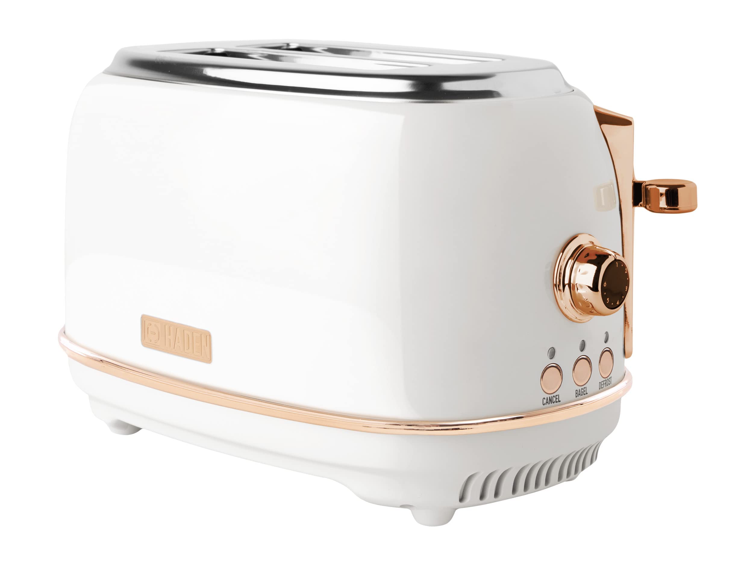 Haden Heritage Stainless Steel 2-Slice Toaster - Ivory / Copper