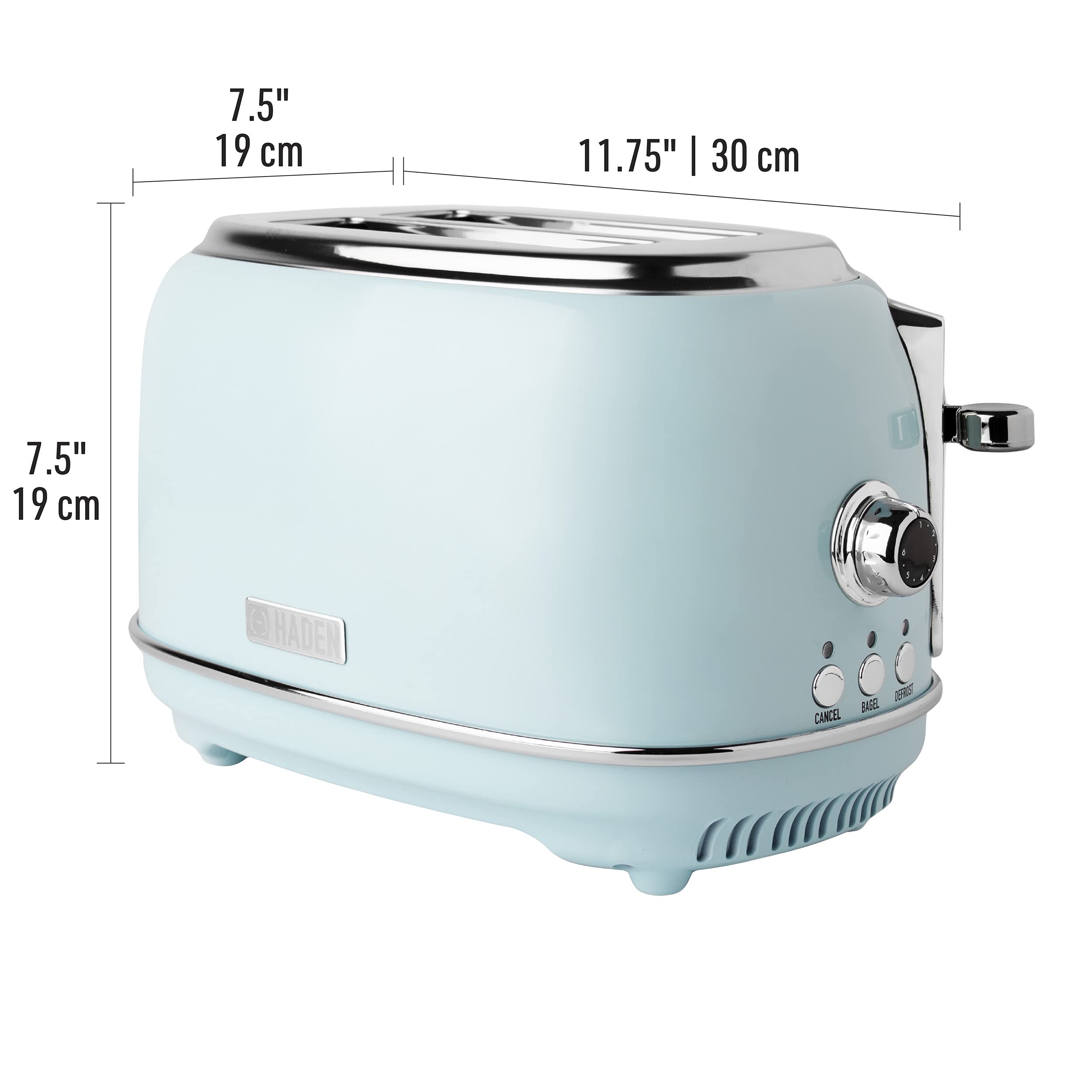 Haden Heritage Stainless Steel 2-Slice Toaster - Turquiose