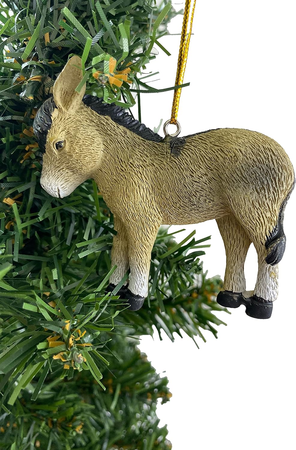 Legend of the Donkey Resin Christmas Ornaments with Card - 12 Pc.
